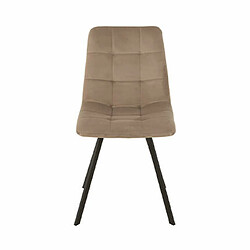 Mes Chaise repas 55x47x82 cm en tissu beige - MONTY