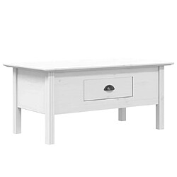 Maison Chic Table basse,Table Console Table d'appoint, Table pour salon BODO blanc 100x55x45 cm bois de pin massif -MN89121