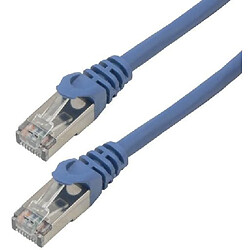 mcl - RJ45 - cat.6 100/1000Mbits/s - F/UTP (FTP) - serti droit - blindé - Bleu - 1m