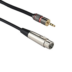 Wewoo Tête en métal 3.5mm mâle à la coquille en aluminium 3 broches XLR CANNON Câble adaptateur femelle audio, longueur totale: environ 35cm