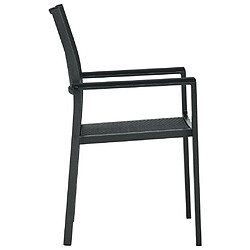 Avis vidaXL Chaises de jardin lot de 2 Noir Plastique Aspect de rotin