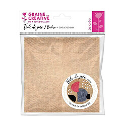 Graines Creatives Toile de jute - 350 x 350 mm