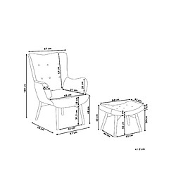 Avis Beliani Fauteuil VEJLE Bleu clair