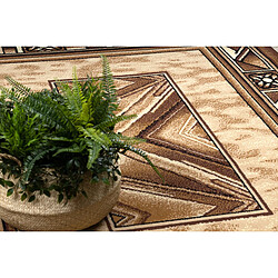 RUGSX BCF Tapis Morad OPAL cadre, classique - beige 80x150 cm pas cher