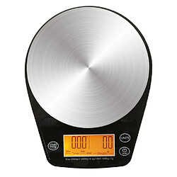 Universal Balance à café numérique à la main Capteur de précision en acier inoxydable Balance alimentaire de cuisine avec minuterie Poids LCD 6,6 lb/3 kg | Balance de cuisine