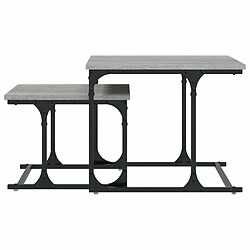 Acheter Maison Chic Lot de 2 Table basse gigogne,Table Console pour salon sonoma gris bois d'ingénierie -MN62291