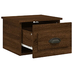 Maison Chic Table de chevet murale - Table de Nuit chêne marron 41,5x36x28 cm pas cher