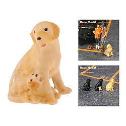 Acheter 1/64 Miniature Chien Mini Figure Poupée Scène De Rue Modèle StyleA Jaune