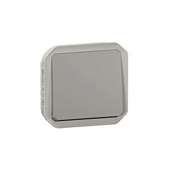 bouton poussoir - no - gris - composable - legrand plexo 069540l