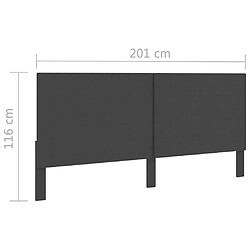 vidaXL Tête de lit Gris foncé Tissu 200x200 cm pas cher