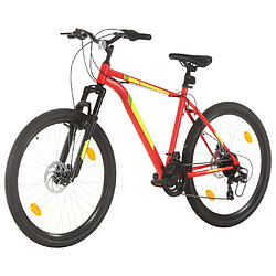 vidaXL Vélo de montagne 21 vitesses Roues de 27,5 pouces 42 cm Rouge