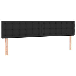 vidaXL Têtes de lit 2 pcs Noir 80x5x78/88 cm Similicuir