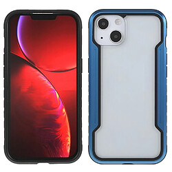 Coque en TPU + acrylique, antichoc, hybride noir/bleu pour votre Apple iPhone 13 6.1 pouces