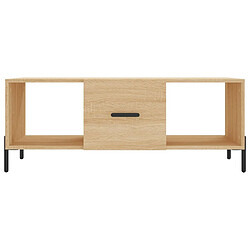 Maison Chic Table basse,Table Console Table d'appoint, Table pour salon chêne sonoma 102x50x40 cm bois d'ingénierie -MN11837 pas cher