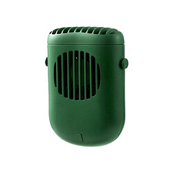 (Vert) Mini Ventilateur Suspendu au Cou Trois Vitesses Vitesse du Vent Refroidisseur d'Air USB Capacité de la Batterie 1200mAh Portable pour les Voyages Sportifs en Plein Air