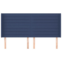 Avis Maison Chic Tête de lit scandinave avec oreilles,meuble de chambre Bleu 203x16x118/128 cm Tissu -MN45912