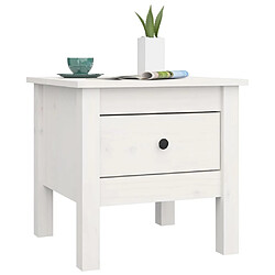 Acheter Maison Chic Table d'appoint | Table Basse Blanc 40x40x39 cm Bois massif de pin -GKD55749