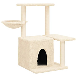 Arbre à chat avec griffoirs,niche pour chat en sisal Crème 83 cm -MN76949