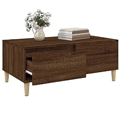 Acheter vidaXL Table basse Chêne marron 90x50x36,5 cm Bois d'ingénierie