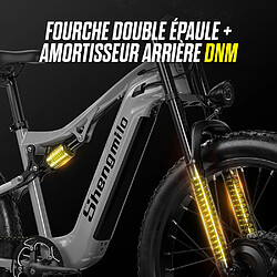 Acheter Shengmilo S600 Softail vélo électrique de montagne 2000W double moteur vélo électrique 48V17.5AH 840WH batterie VTT électrique