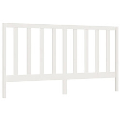 vidaXL Tête de lit Blanc 186x4x100 cm Bois massif de pin