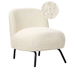 Beliani Fauteuil KUMLA Bouclé Blanc cassé