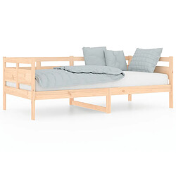 vidaXL Lit de jour sans matelas bois de pin massif 90x190 cm