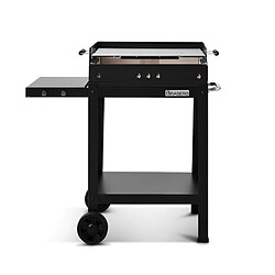 Avis Barbecue charbon Vigo - BRASERO - Grille 59 x 45 cm réglable en hauteur - Chariot équipé, tablette latérale & inférieure