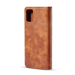 Acheter Dg.Ming Etui en PU + TPU fente 2 en 1 amovible marron pour votre Samsung Galaxy A71