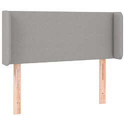 vidaXL Tête de lit avec oreilles Gris clair 103x16x78/88 cm Tissu