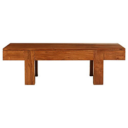 vidaXL Table basse Bois d'acacia solide avec finition miel 100x50x30cm