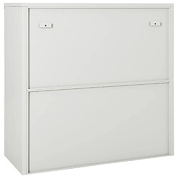 Avis vidaXL Armoire à portes coulissantes Gris clair 90x40x90 cm Acier