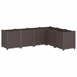 vidaXL Jardinière marron 160x120x53 cm polypropylène