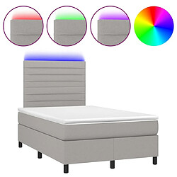 Sommier à lattes,Cadre à lattes de lit et matelas et LED pour Adulte Gris clair 120x200 cm -MN43647