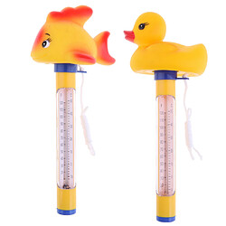 Thermomètre pour piscine et spas Température de l'eau flottante avec corde Goldfish u0026 Duck