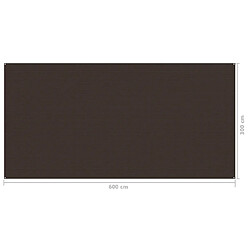 Avis vidaXL Tapis de tente 300x600 cm Marron