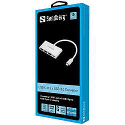 Sandberg USB-C to 3 x USB 3.0 Converter