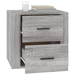 Maison Chic Table de chevet,Table de nuit,Table d'appoint pour salon Sonoma gris 50x39x47 cm -MN31730 pas cher