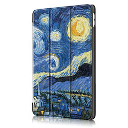 Acheter Etui en PU impression de modèle avec support tri-pliure motif de peinture pour votre Apple iPad 10.2 (2019)