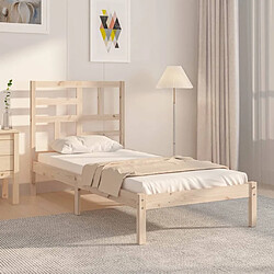 Maison Chic Lit Moderne Chambre - Cadre/structure de lit pour adulte bois massif 90x190 cm simple -MN73234