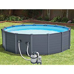 Piscine Graphite Intex tubulaire - 4,78 x 1,24 m