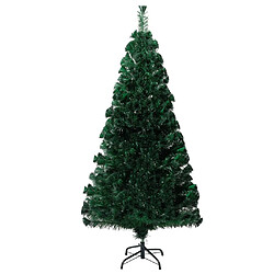 Avis vidaXL Sapin de Noël artificiel avec support vert 120 cm fibre optique