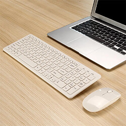 clavier et souris sans fil slim pour le bureau à domicile pc portable macbook blanc pas cher