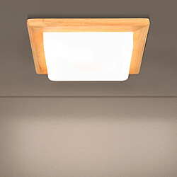 Stoex Plafonnier Moderne Lampe De Plafond Carré En Bois Plafonnier Intérieur Luminaire Plafonnier Led 4500K Pour Chambres À Coucher,Salons Couloirs