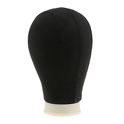 Mannequin Modèle Cork Head Canvas Block Head Wig Cap Making Display Noir 24 ""