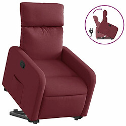 Maison Chic Fauteuil Relax pour salon, Fauteuil inclinable rouge bordeaux tissu -GKD94835