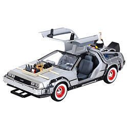 Universal 1: 24 DMC 12 Drolean Time Machine Retour à l'avenir Voiture Moulage électrostatique Véhicule Collection Modèle Voiture Jouet | Voiture Jouet Moulée sous Pression (Argent)