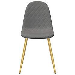 Acheter Maison Chic Lot de 2 Chaises à manger modernes,Chaises à dîner Gris clair Velours -MN47683