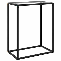 Maison Chic Table console | Meuble d'entrée | Table d'appoint Transparent 60x35x75 cm Verre trempé -GKD97611