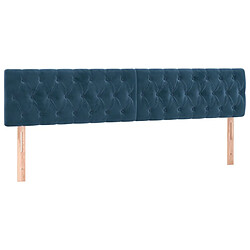 Acheter Maison Chic Tête de lit scandinave à LED,meuble de chambre Bleu foncé 180x7x78/88 cm Velours -MN67220